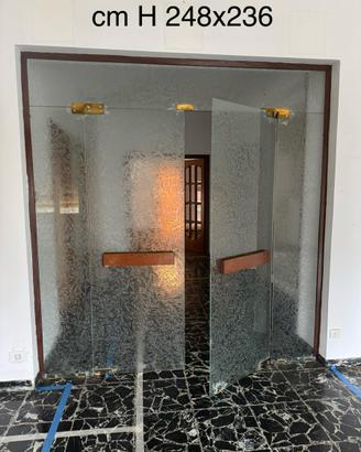 Porta vetro lavorato x interni