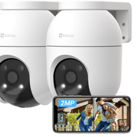 2 telecamere di sorveglianza WiFi esterno 360