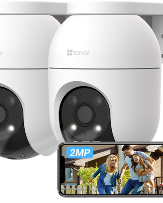 2 telecamere di sorveglianza WiFi esterno 360