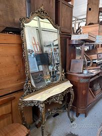 Specchiera con piano in marmo