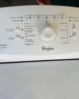 LAVATRICE CARICO ALTO WHIRLPOOL GARANZIA