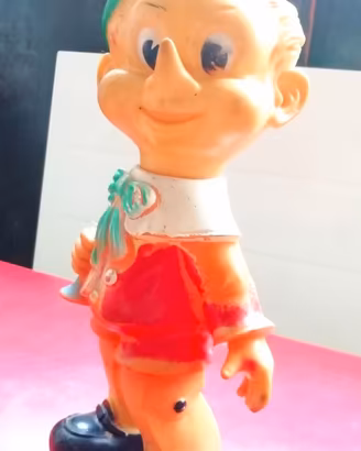 Giocattolo- pupazzo gomma vintage di Pinocchio ann