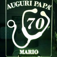 Targa lampada led personalizzabile con nome 