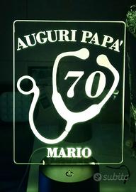 Targa lampada led personalizzabile con nome 