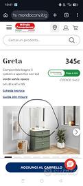 NUOVO MAI USATO! SPECCHIO BAGNO 81X70 cm con lamp 