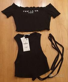 Top bambina Zara e Shein tg. L e S 
