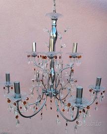 Lampadario elegante cromato
