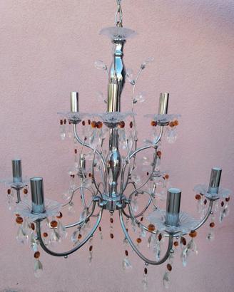 Lampadario elegante cromato