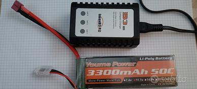 Batteria LIPO + caricatore + oggetto gratuito