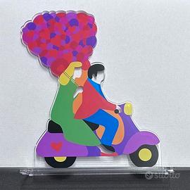 Marco Lodola, Romantic Trip, plexiglass d'appoggio