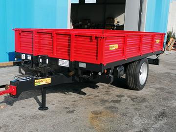 Rimorchio monoasse ribaltabile trilaterale