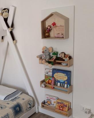 Libreria frontale montessoriana per bambini bimbi
