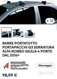 Barre portatutto Alfa Romeo Giulia