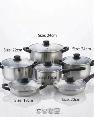 🌟 Set Batteria di Pentole 