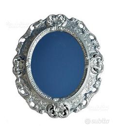 Specchio ovale stile barocco 45x39 cm vari colori