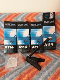 4 Aste Microfoniche da Tavolo QuikLok A114BK