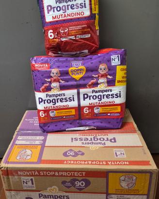 135 Pannolini Pampers progressi 6 mutandino
