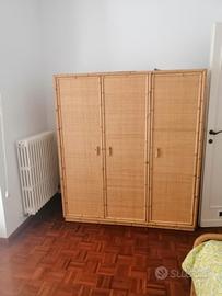 cameretta in vimini stile vintage