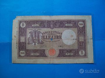1000 lire grande M banconota del 18 gennaio 1947