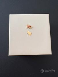 Ciondolo oro giallo 18kt e smalto la tigre dodo