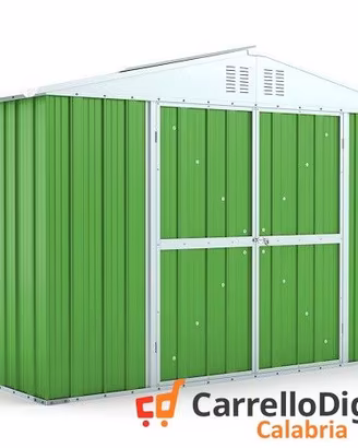 Box giardino lamiera zincata 327x155 verde chiaro