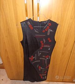 vestito Denny Rose nero e rosso