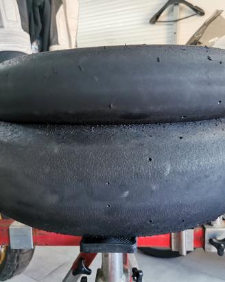 coppia gomme pista slick metzeler  TD