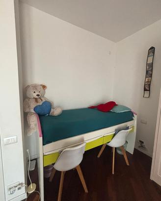 letto a castello nano + libreria e mensola ikeaia 