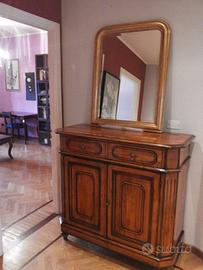 credenza madia in ciliegio massello 90x100 x45 cm