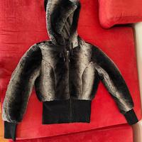 Felpa peluche nera/grigia totally tally weijl S