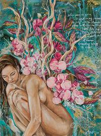 Quadro dipinto originale a tema fiori arte moderna