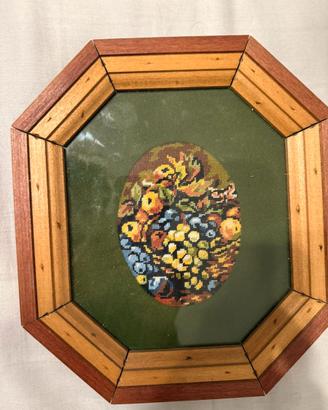 Quadro ricamato a punto croce