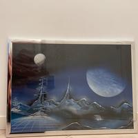 Quadro con tecnica a bomboletta spray