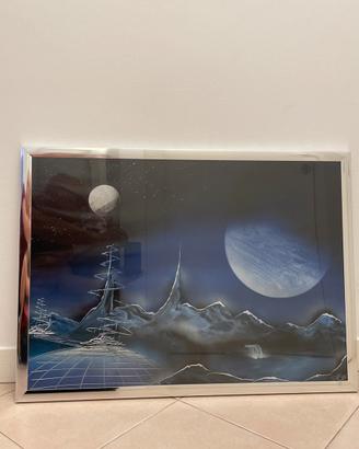 Quadro con tecnica a bomboletta spray