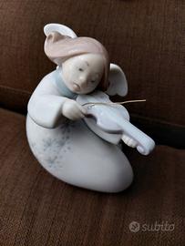 Statuetta lladró 6529 angelo con violino 