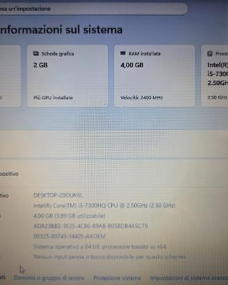 Notebook Asus i5 con GTX950 da 2GB