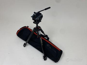 Manfrotto 190 + Testa Fluida MVH500AH + Borsa