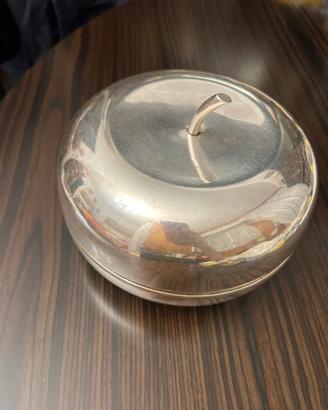 Mela contenitore silver plated