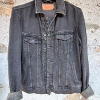 giubbino denim  nero