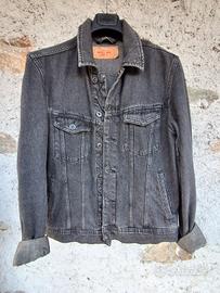 giubbino denim  nero