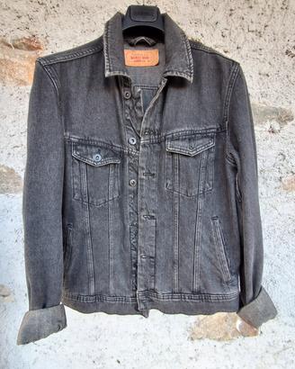 giubbino denim  nero