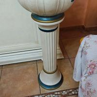 Colonna porta vaso in ceramica 