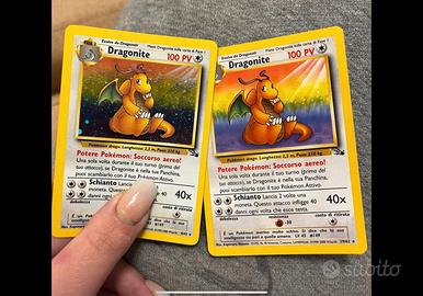 Pokemon Dragonite Holo Fossil Vintage Originale