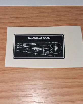 Adesivo Regolazione catena CAGIVA