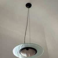 Lampadario a sospensione in vetro satinato 