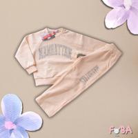 Tuta bambina due pezzi glitter “Manhattan” – Panna