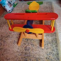 Aereo a donsolo giocattolo in legno