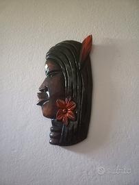 Maschera etnica da parete artigianale cm.30