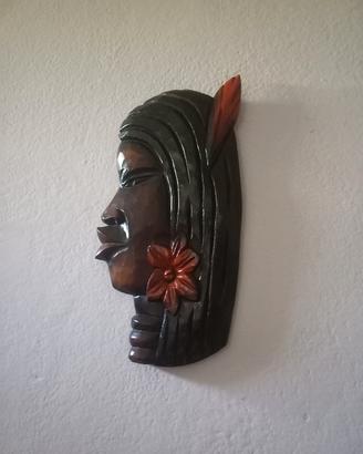 Maschera etnica da parete artigianale cm.30