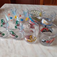 8 Bicchieri Nutella e Lindt anni 80/90/2000